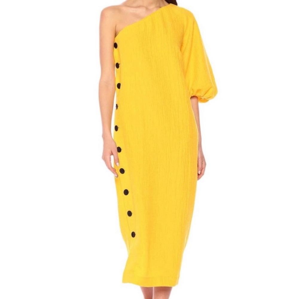 Mara Hoffman, size 8, marigold one-shoulder long dress.
